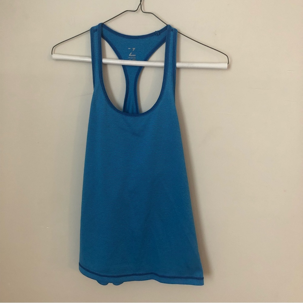 Zella Blue Striped Workout Tank